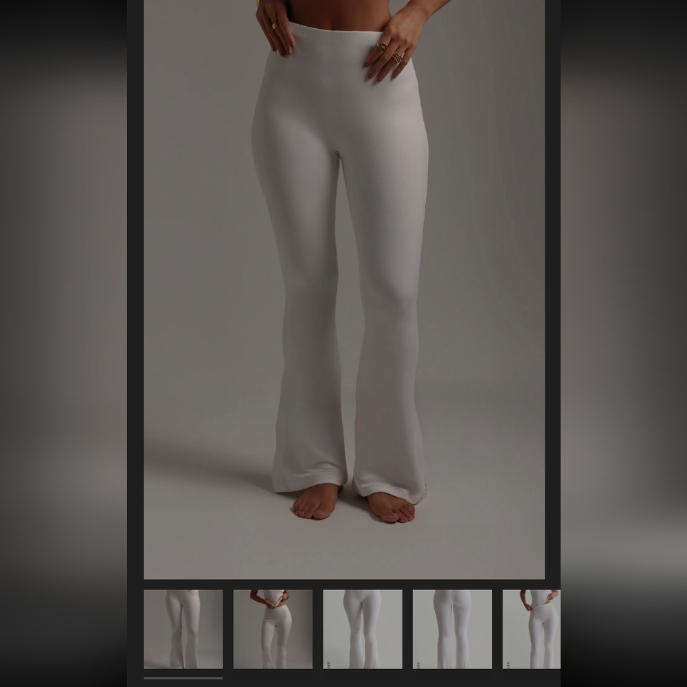 Wine Red Flared Leggings